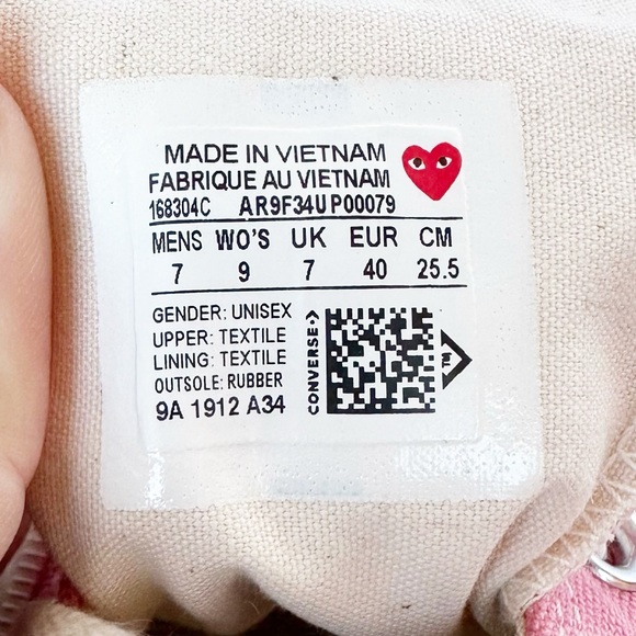 Comme des Garcons Play Converse Low-Top Sneakers 9 - Picture 7 of 7